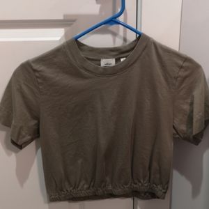 Wilfred Crop Top Olive Green